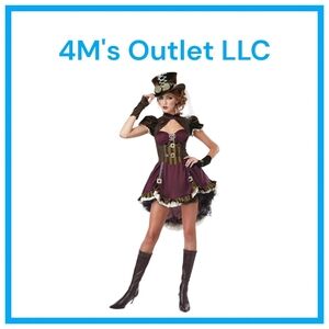 California Costumes Steampunk Adventurer Costume - Burgundy and Brown